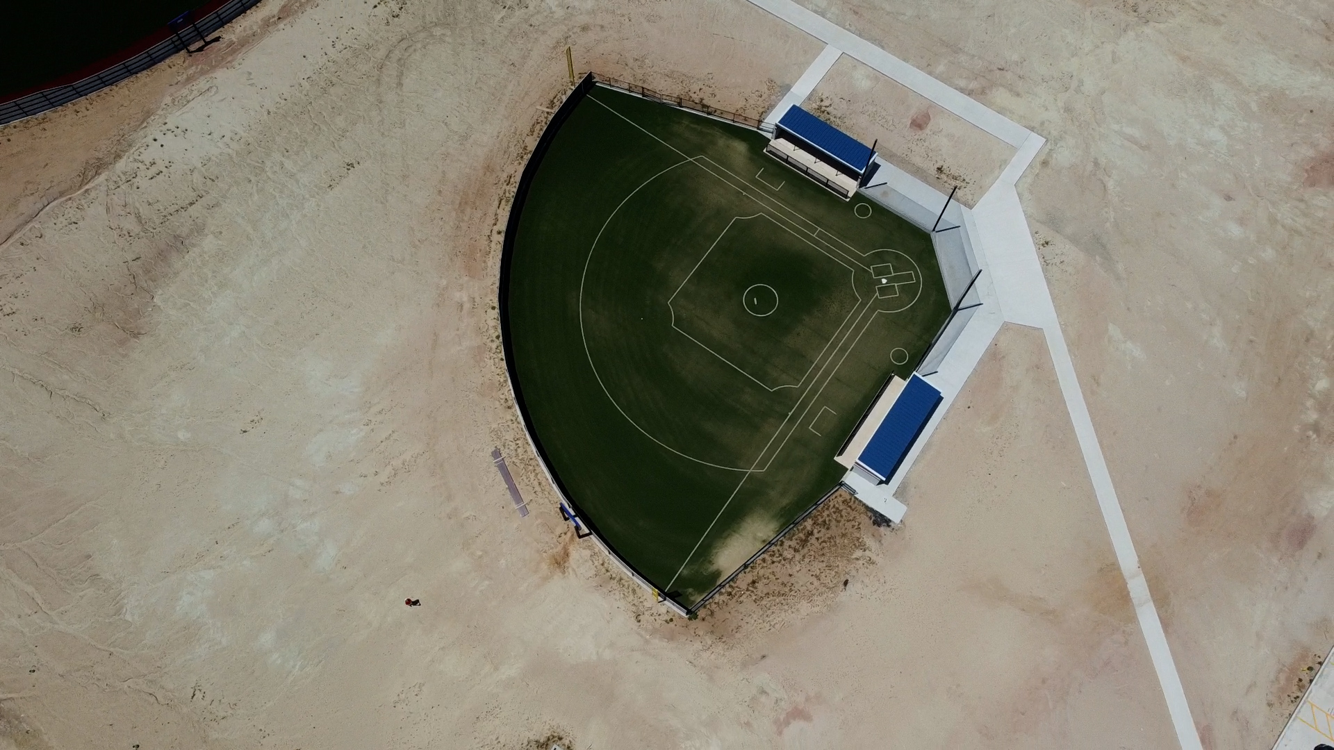Aerial view of the Avedis Adaptive Field during development
