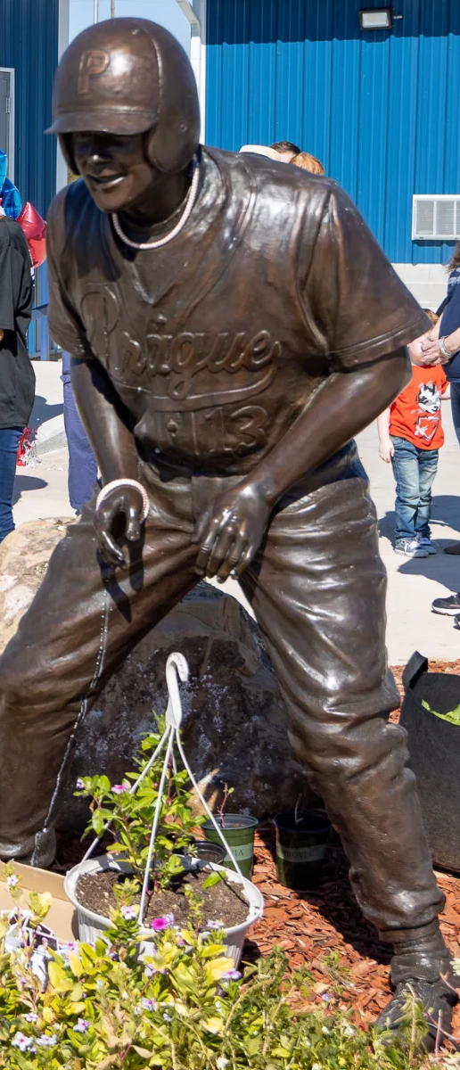 Brian Crawford memorial baseball statue