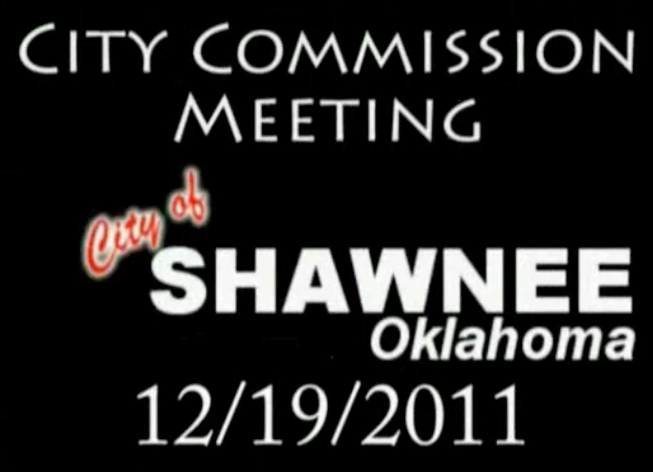 December 19 2011 City Commission meeting