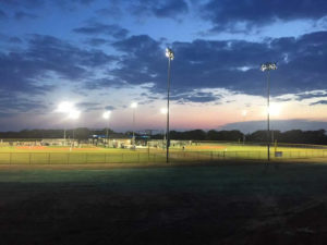 Bouse Sports Complex fields under lights