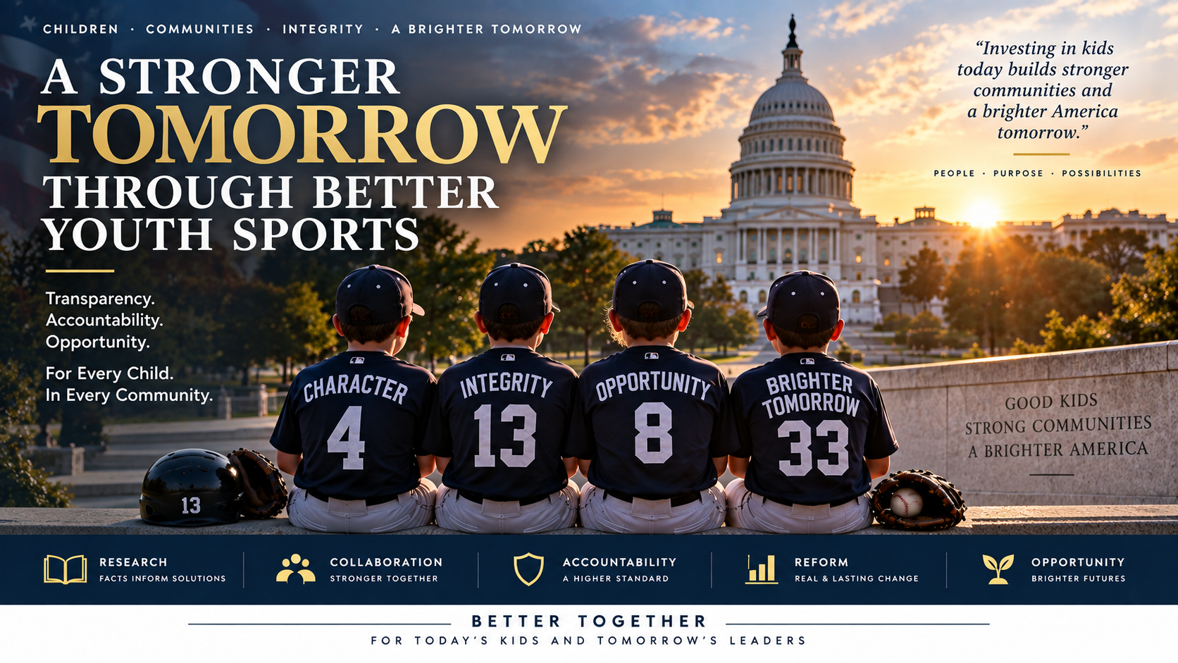 Open Letter to the United States Congress — youth sports reform, accountability and community opportunity